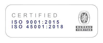 ISO 9001:2015 and ISO 45001:2018 Certified